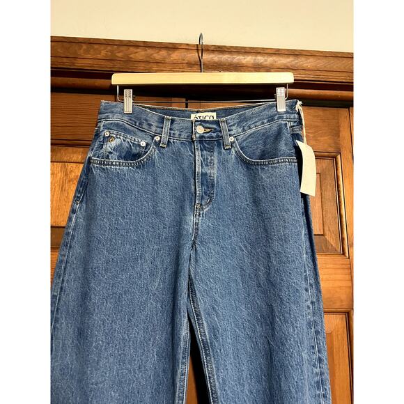 NWT Etica Jeans Women's Stanton Relaxed Wide Leg Salina Denim Jeans Size 28 - Picture 3 of 13
